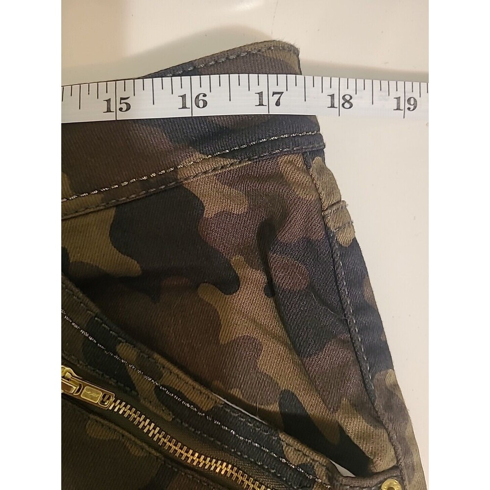 Poetic Justice Maya Skinny Womens Camouflage Green Brown Jeans Size 32R - Picture 11 of 11